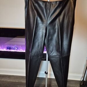 Dana Buchman 100% Lambskin Leather Pants - Black - Size 14 Petite